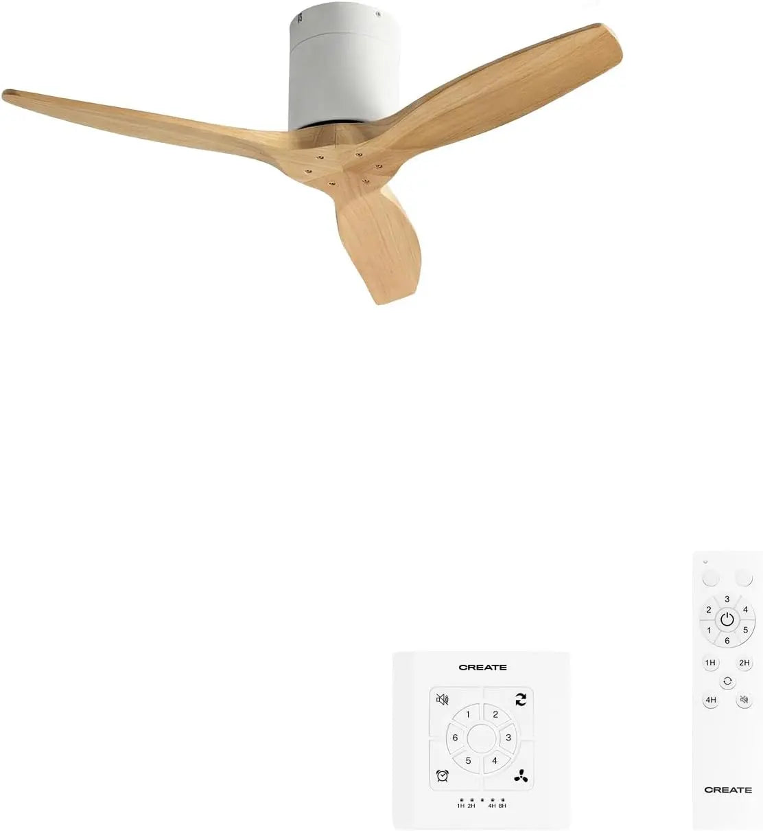 Ventilator 40W 112 cm mit Fernbedienung Weiß