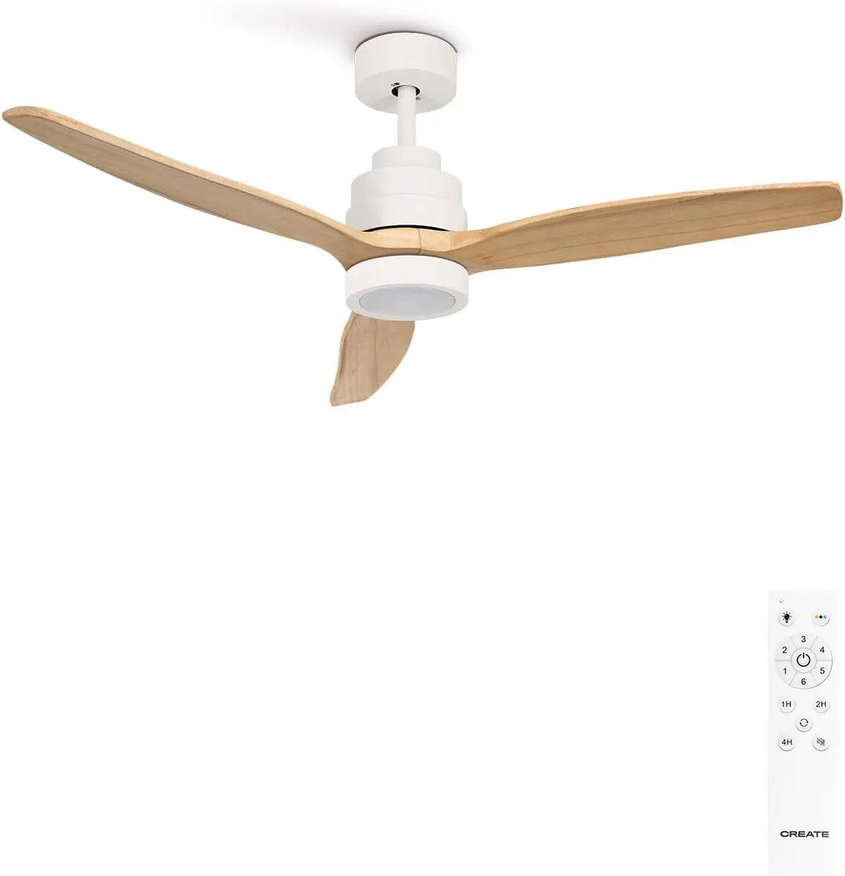 Ventilator 40W 132 cm mit Fernbedienung Weiß