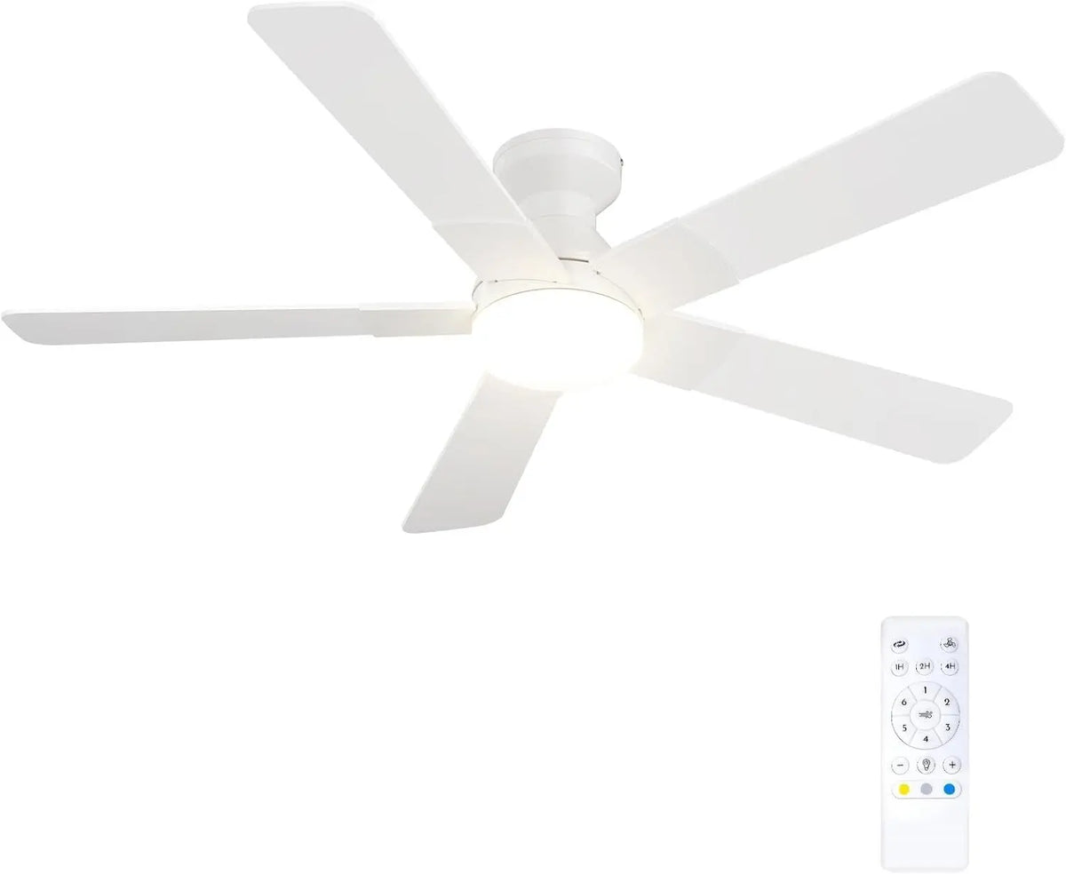 Ventilator 132 cm mit Fernbedienung Weiß