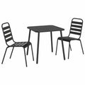 Tidyard 3-teilige Garten-Essgruppe aus Stahl in Anthrazit
