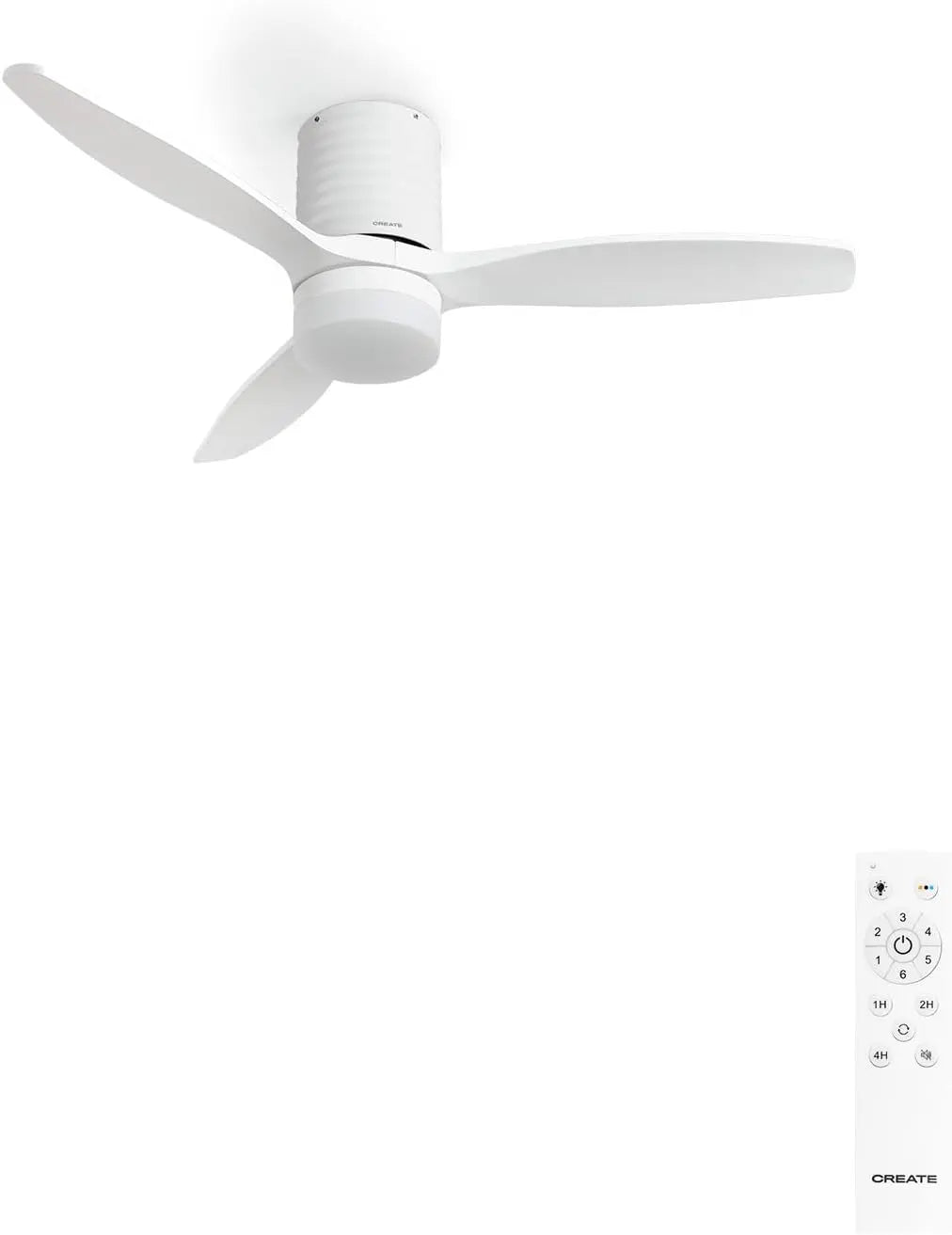 Ventilator 40W 132 cm mit Fernbedienung Weiß