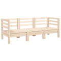 Modulares 3-Sitzer Gartensofa aus Kiefernholz, Latten-Design für den Außenbereich
