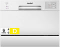 COMFEE Geschirrspüler CDWMT0602EWD 47 dB mit Display Weiß
