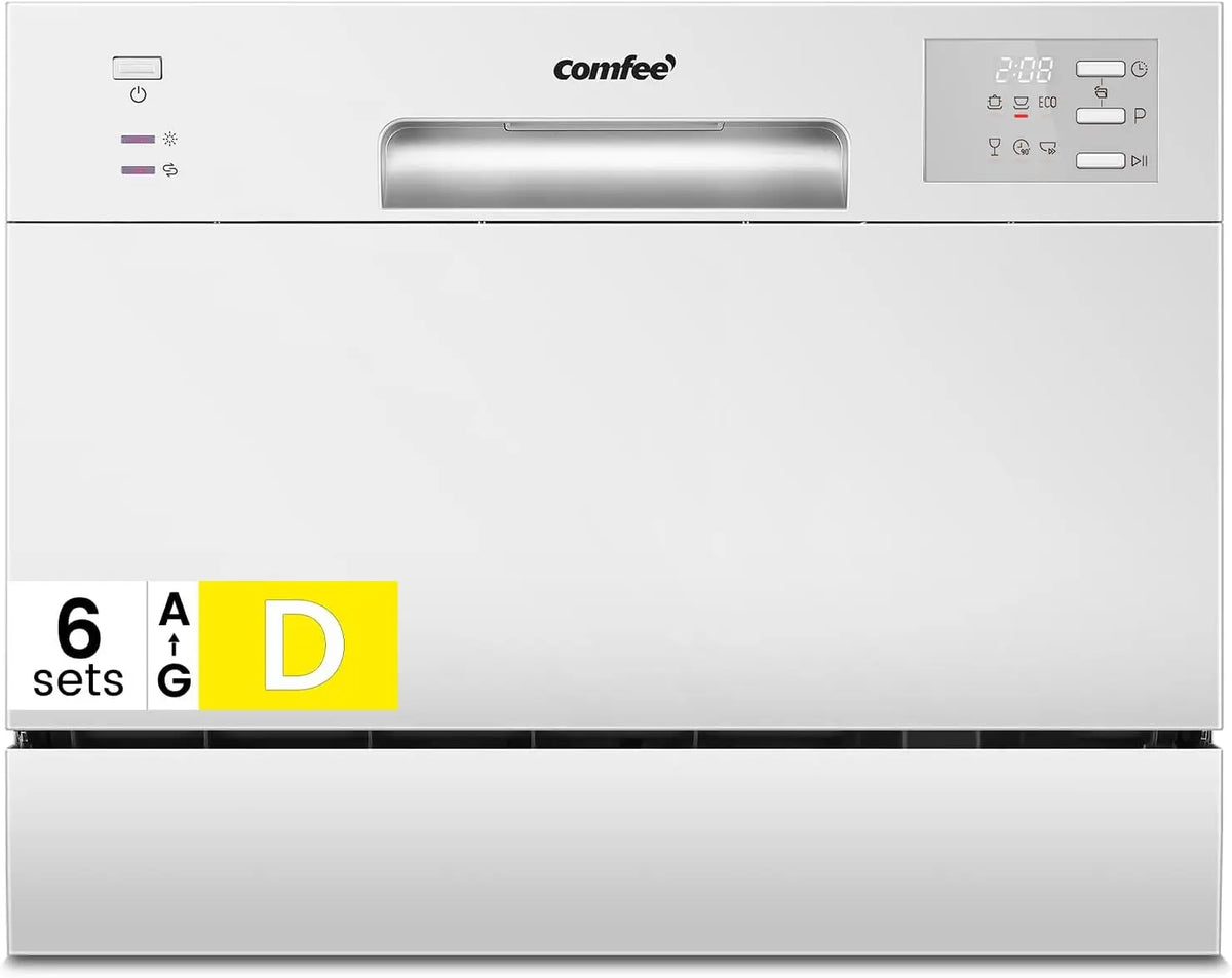 COMFEE Geschirrspüler CDWMT0602EWD 47 dB mit Display Weiß