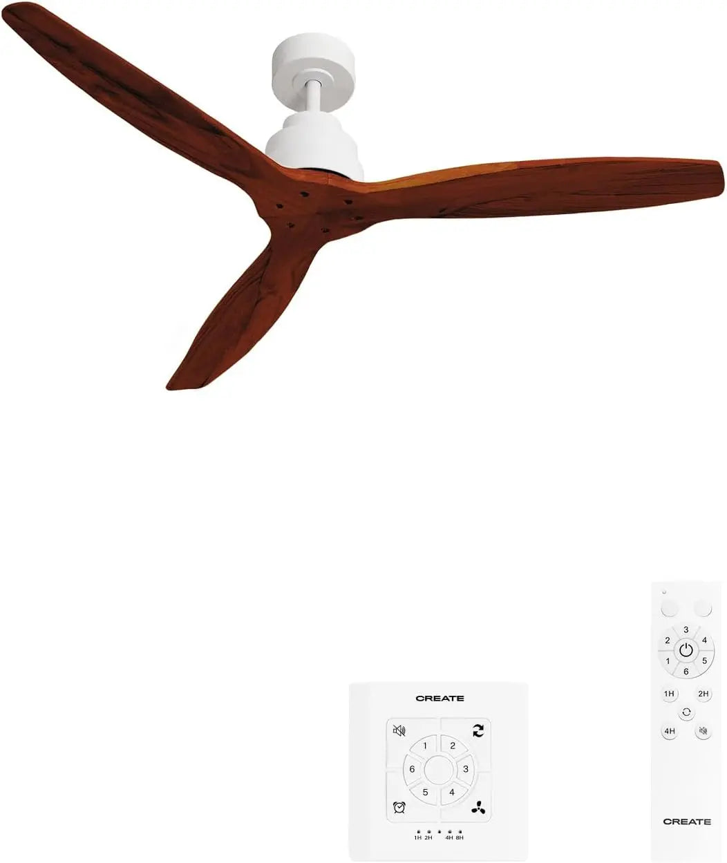 Ventilator 40W 132 cm mit Fernbedienung und Timer Weiß