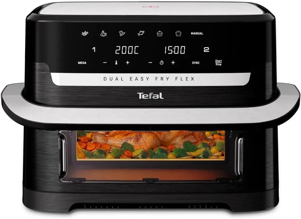 Tefal Heißluftfritteuse EY9228 2700 W 9L mit zwei Garzonen