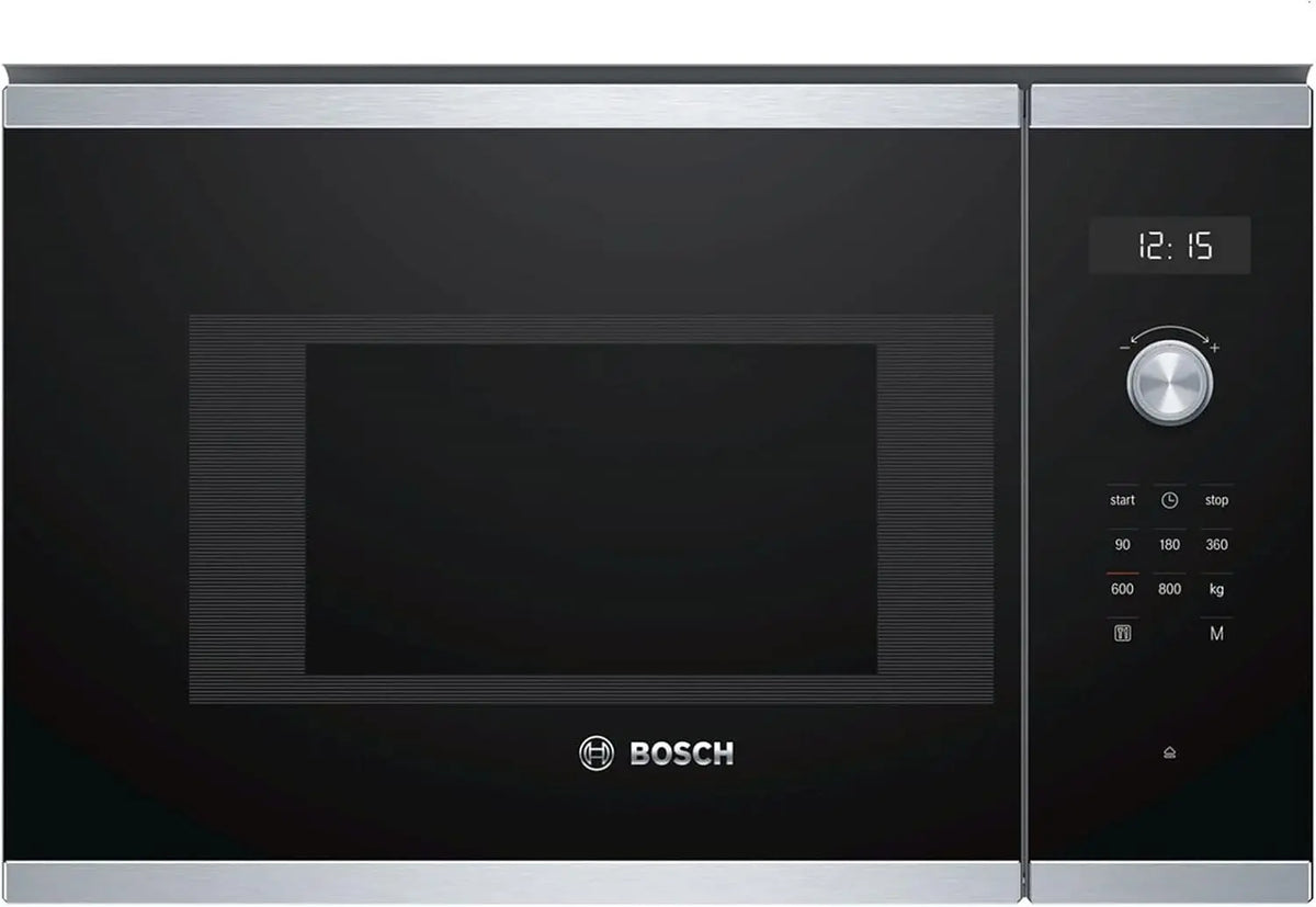 Bosch Mikrowelle BFL524MS0 800 W 60 cm mit Display und Edelstahl Silber