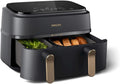 Philips Heißluftfritteuse 9L mit zwei Garzonen Schwarz