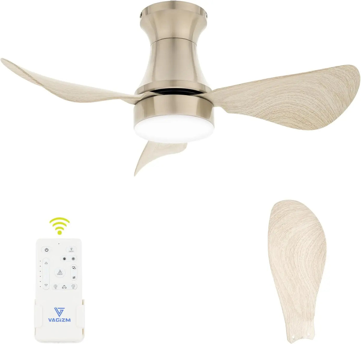 Ventilator 76cm mit Fernbedienung und Timer Grau