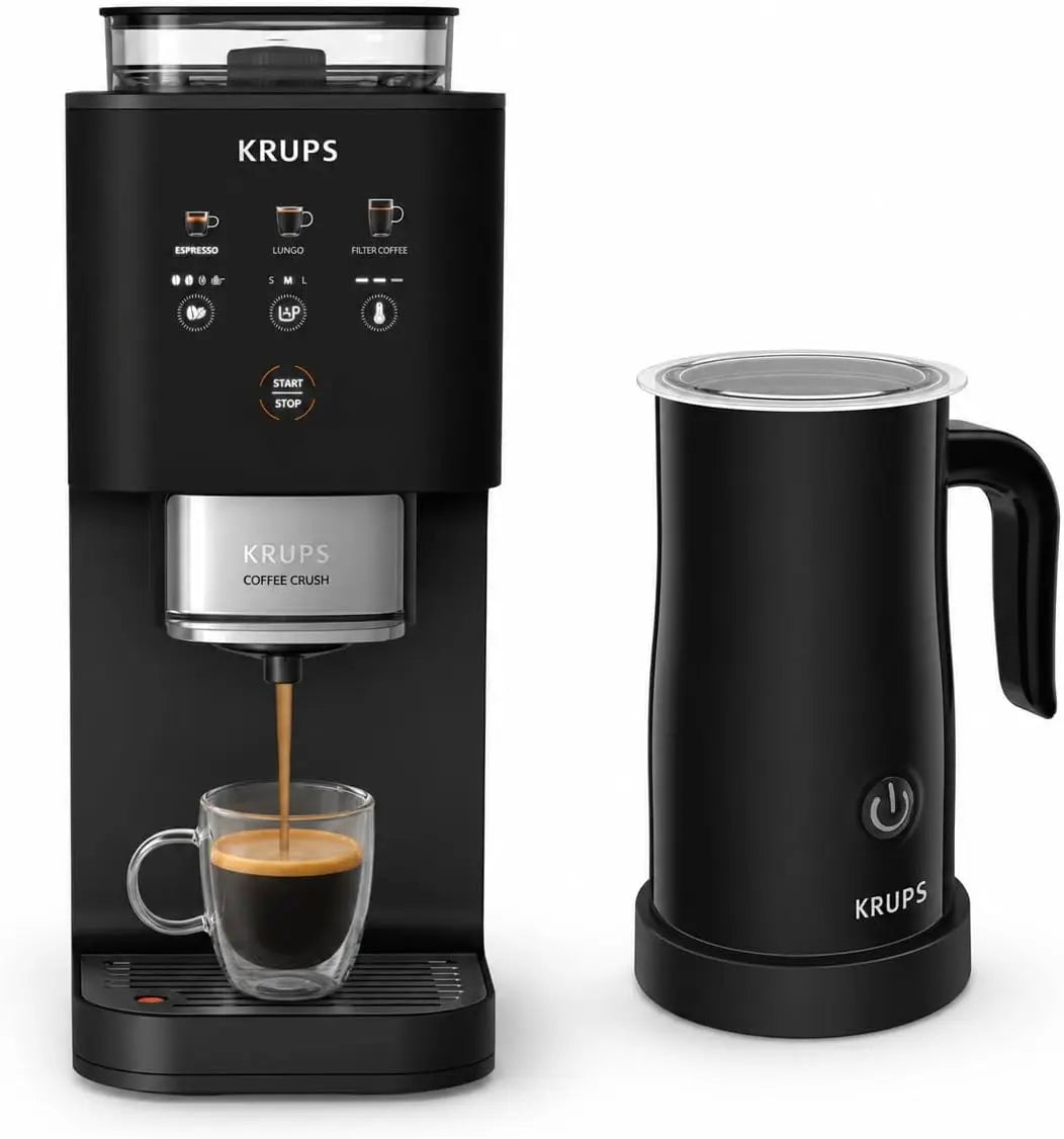Krups Kaffeemaschine SA4028E0 15 cm mit Edelstahl Schwarz