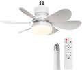 Ventilator E27 20W 52cm mit Fernbedienung Weiß