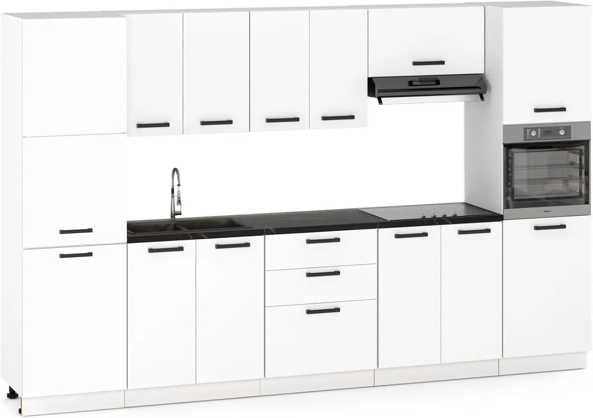 Einbau-Herd-Set 320cm Weiß für Haushalt und Alltag