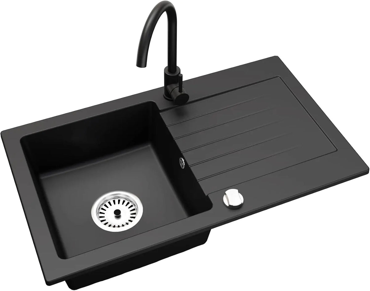 Badzubehör 44 cm Schwarz für Haushalt und Alltag
