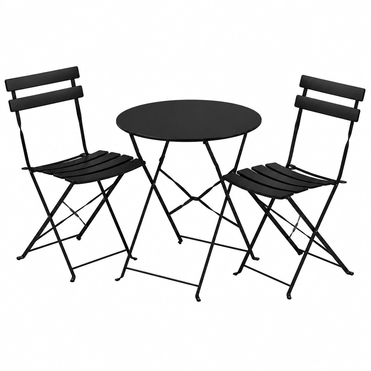 KESSER® 3-teiliges Bistro-Set: Klapptisch und Stühle für Balkon und Garten