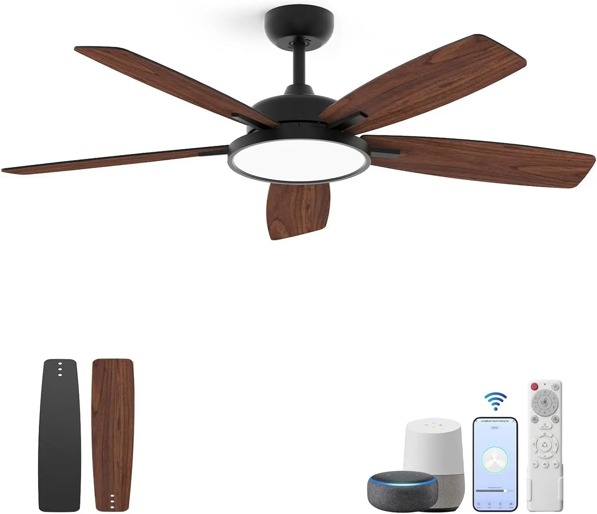 Ventilator 132 cm mit Fernbedienung und Timer Schwarz