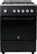 Einbau-Herd-Set SHGG6060FGWB 60 cm mit Timer und Edelstahl Schwarz