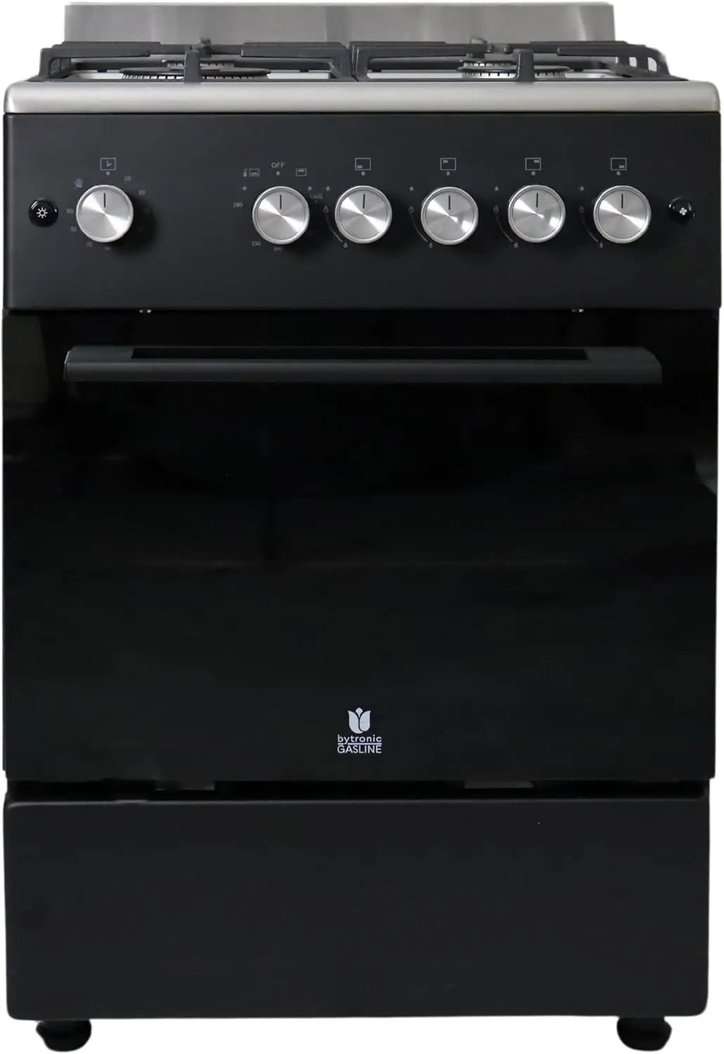 Einbau-Herd-Set SHGG6060FGWB 60 cm mit Timer und Edelstahl Schwarz