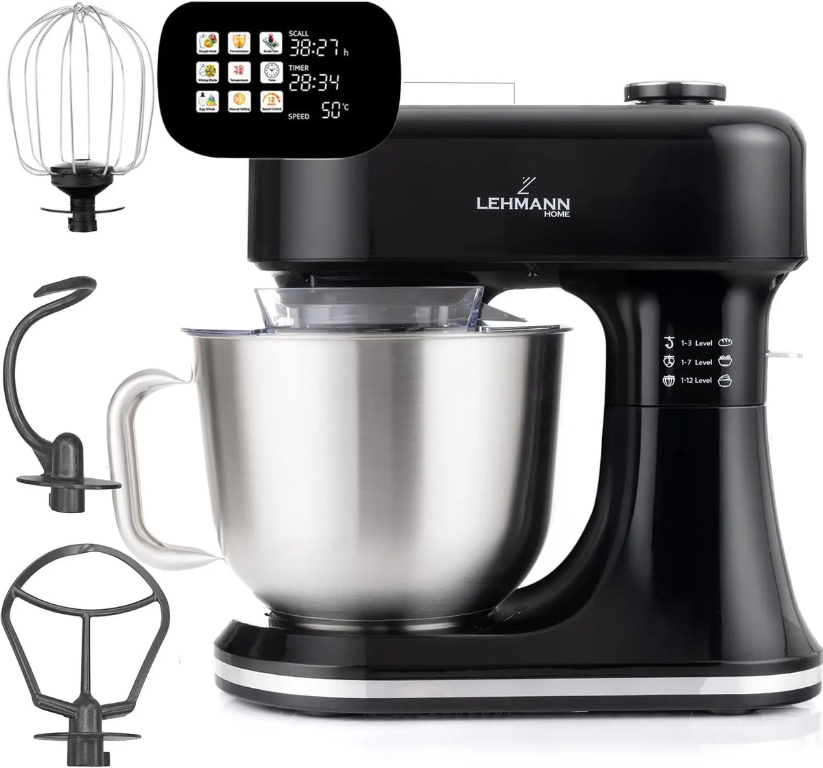 Küchenmaschine 5L mit Display und Timer
