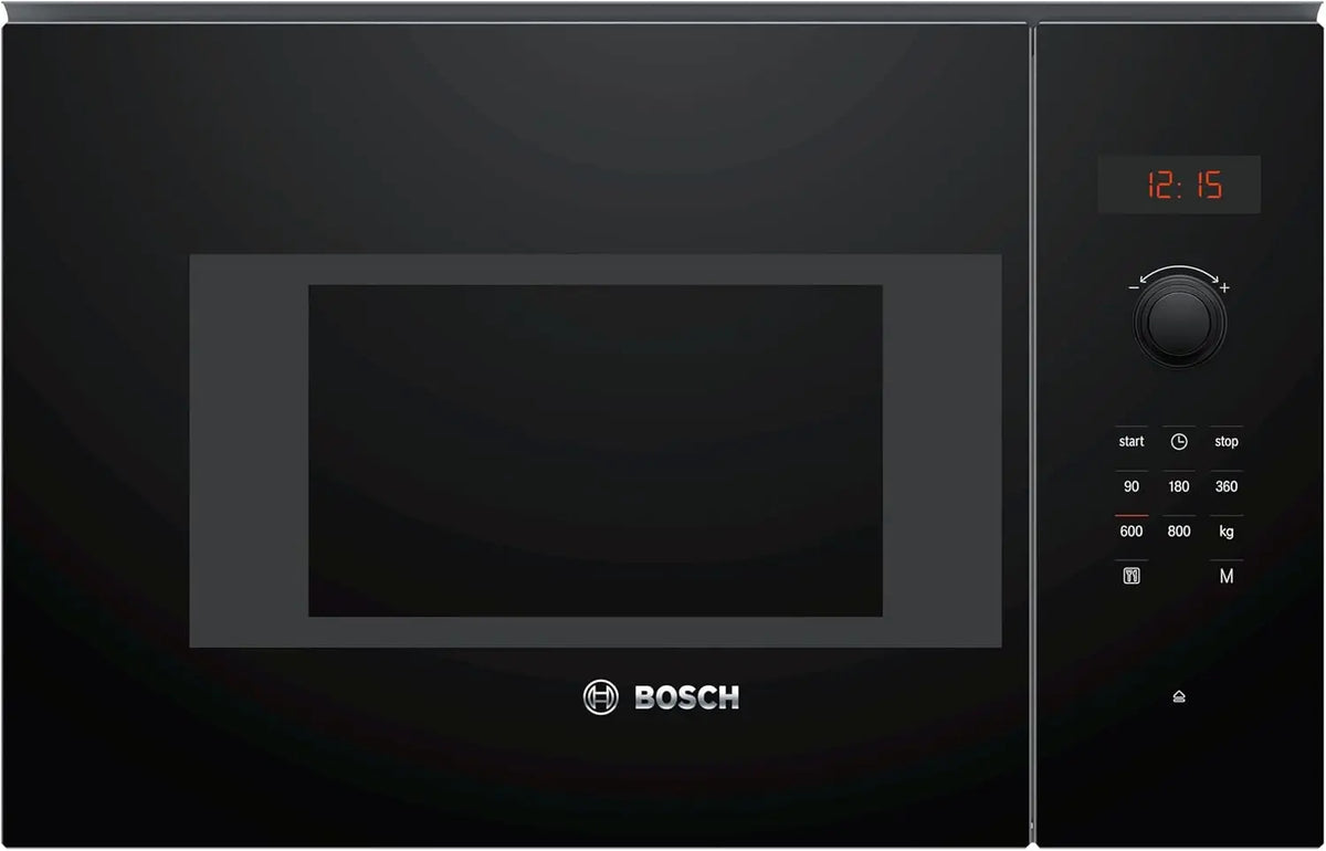 Bosch Mikrowelle BFL523MB1F 800 W 20 l 60 cm mit Display und Edelstahl Schwarz