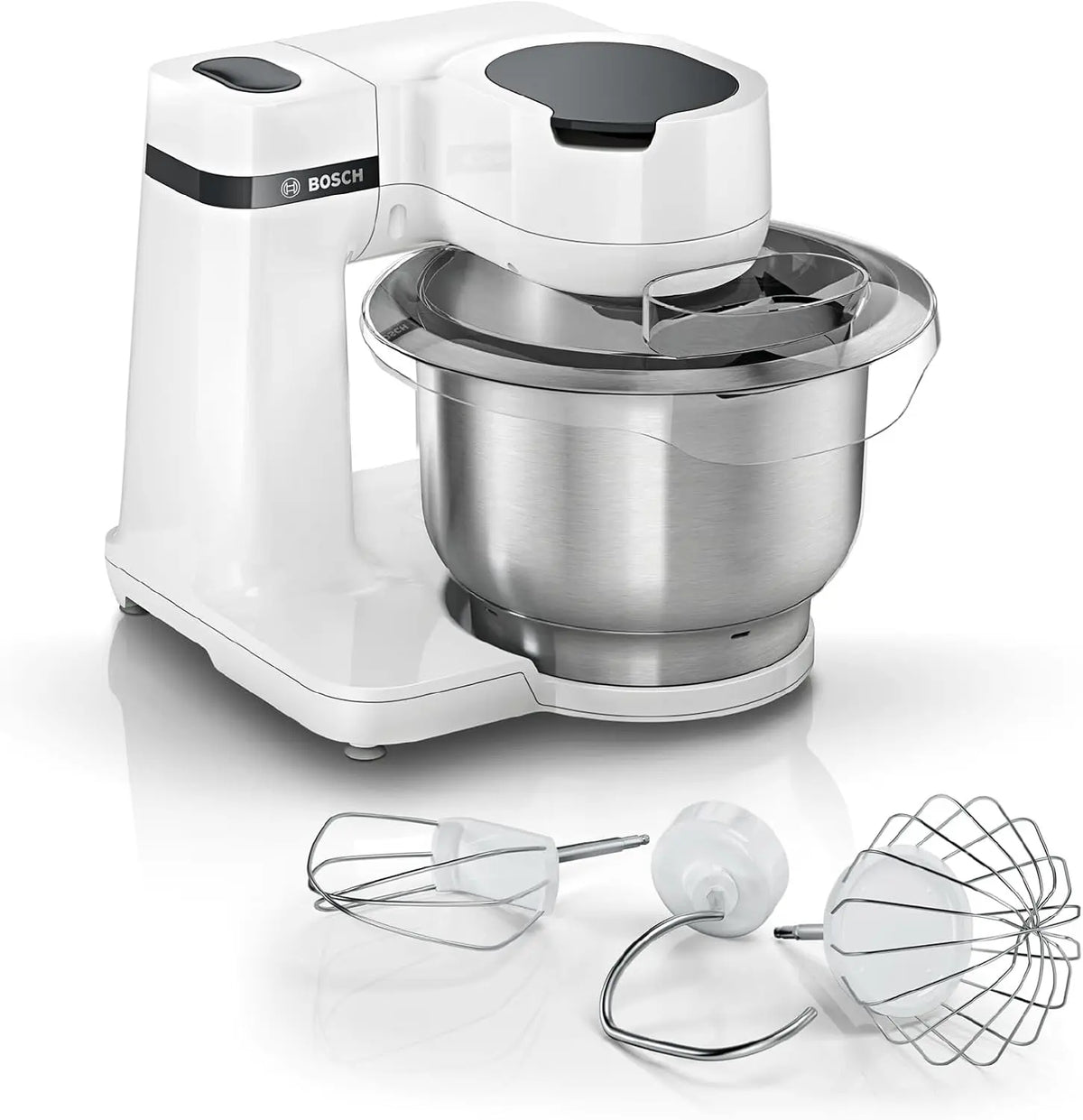 Bosch Küchenmaschine 700W 3,8 L mit Edelstahl Weiß