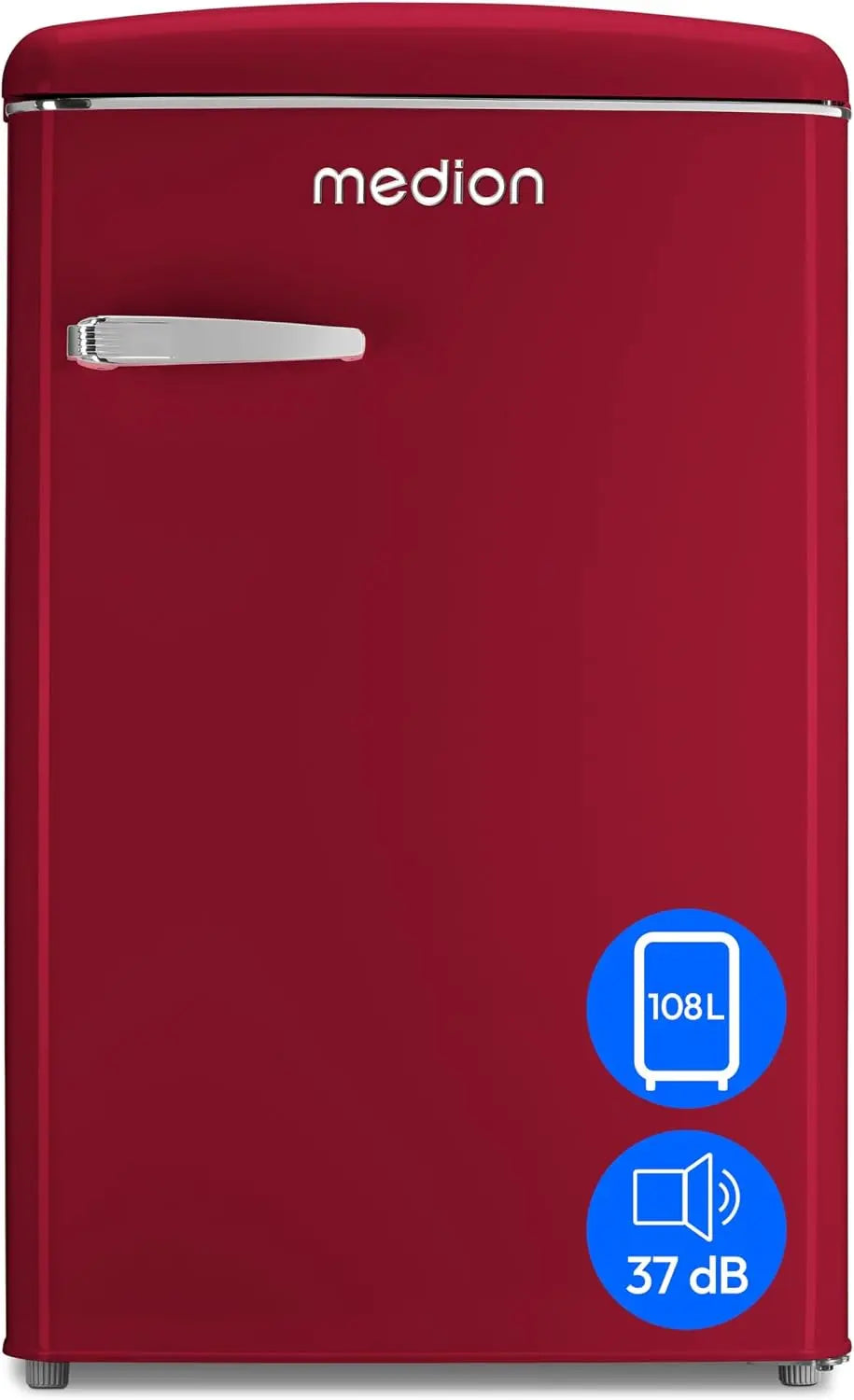 Medion Kühlschrank 95L Rot für Haushalt und Alltag