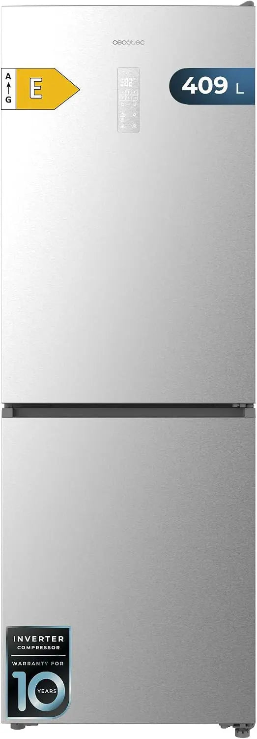 Kühlschrank 409 L 185 cm mit Inverter-Kompressor Silber