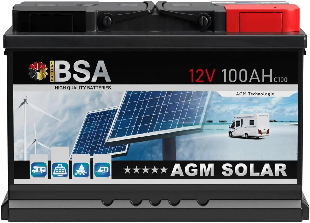 Fahrzeugzubehör 12 V 100Ah mit Solarfunktion
