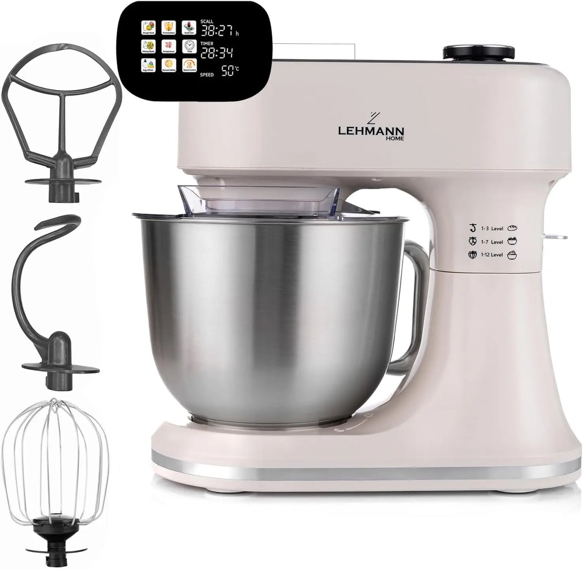 Küchenmaschine mit Display und Timer