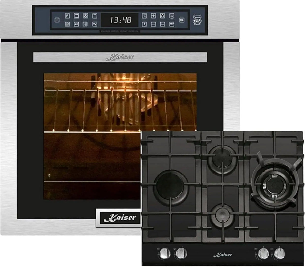Heißluftfritteuse 3,8 kW 79L 60cm mit Edelstahl Schwarz
