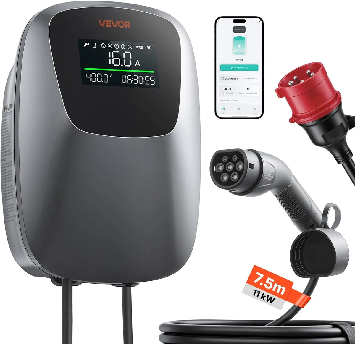 VEVOR Fahrzeugzubehör IP65 400 V 11 kW mit Display