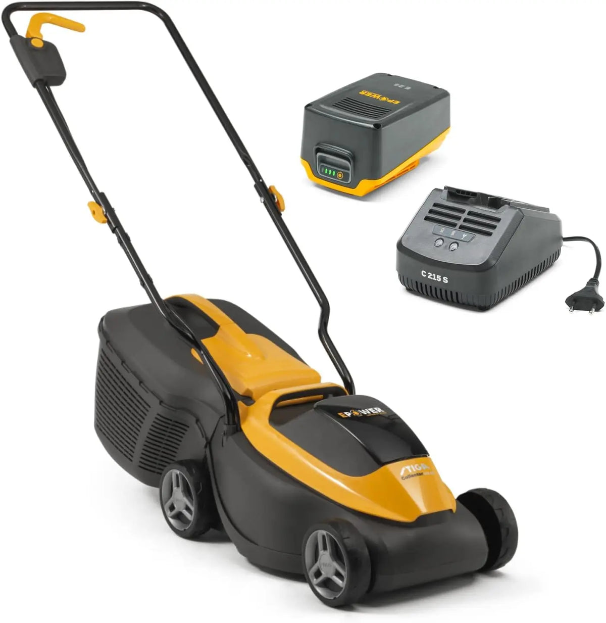 Rasenmäher 20 V 350 W 30 cm mit Akku und Ladegerät Schwarz