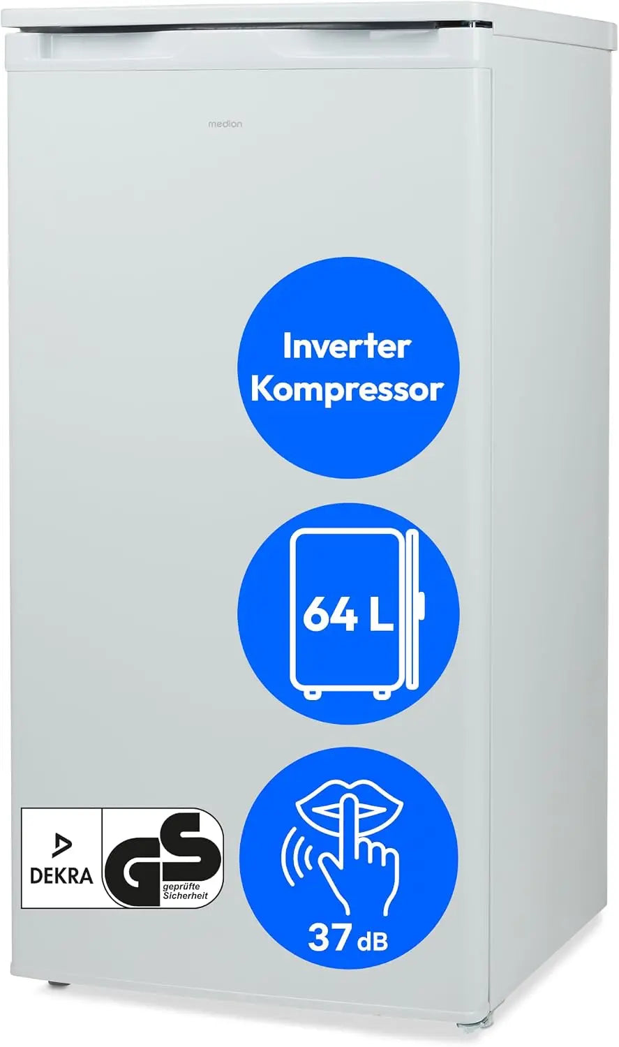 Medion Gefrierschrank 64L 37 dB Weiß