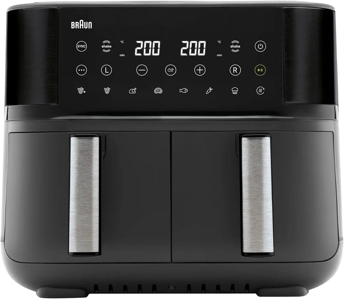Braun Heißluftfritteuse TD3030IBK 2850W 8L mit zwei Garzonen Schwarz