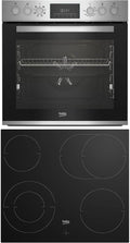 Beko Einbau-Herd-Set BBUM12328X 72 l mit Edelstahl Silber
