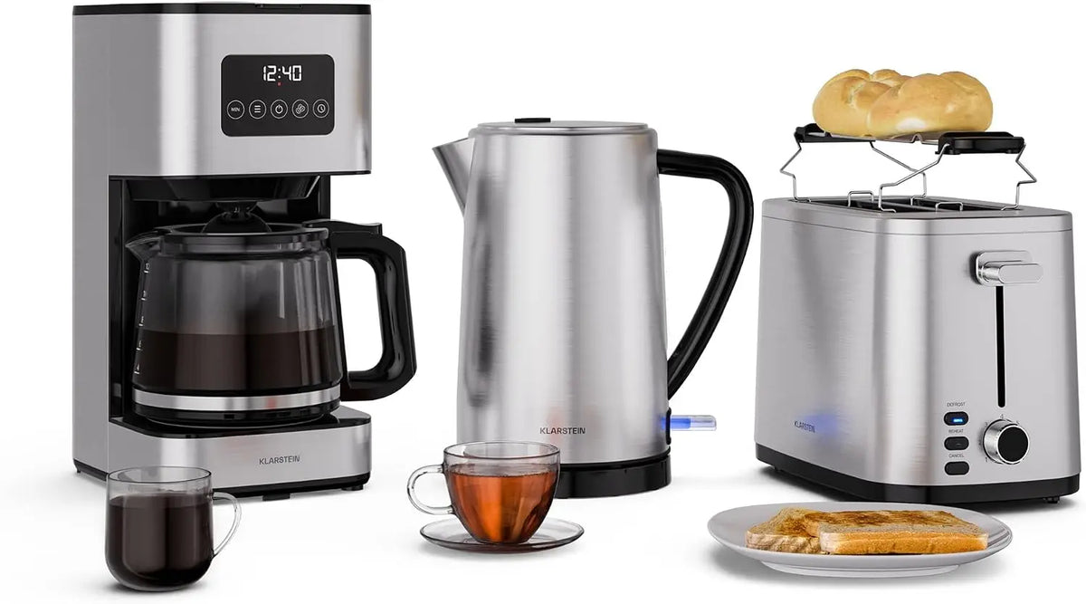 Kaffeemaschine 1.7L mit Edelstahl Silber