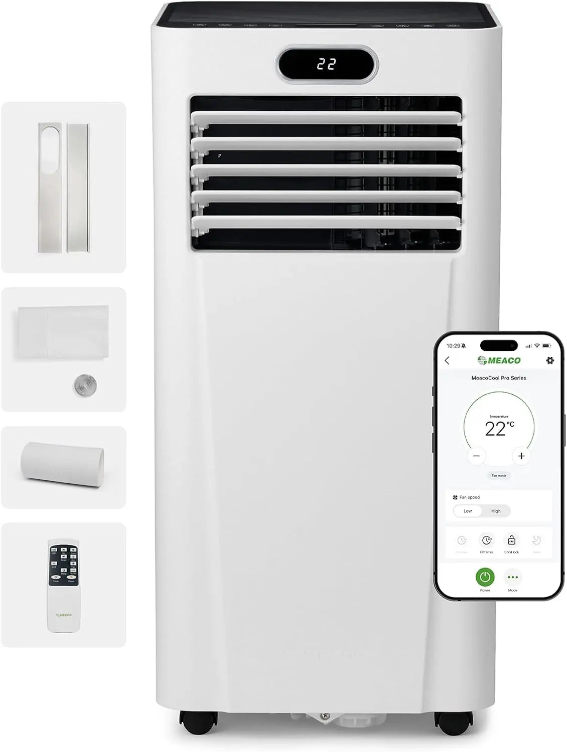 Klimaanlage 52 dB 26 m mit Fernbedienung