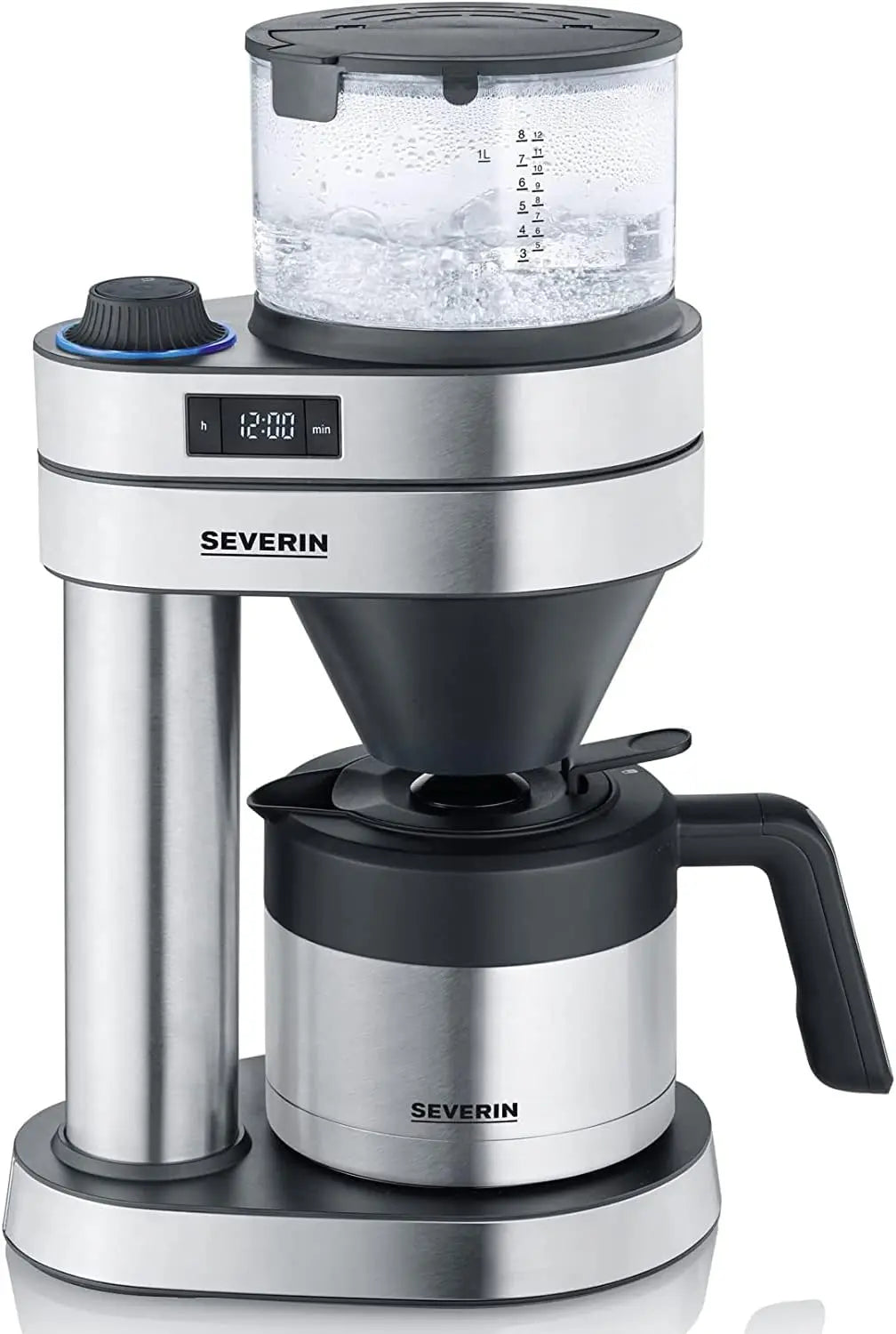 Severin Kaffeemaschine 1l mit Timer und Edelstahl Schwarz