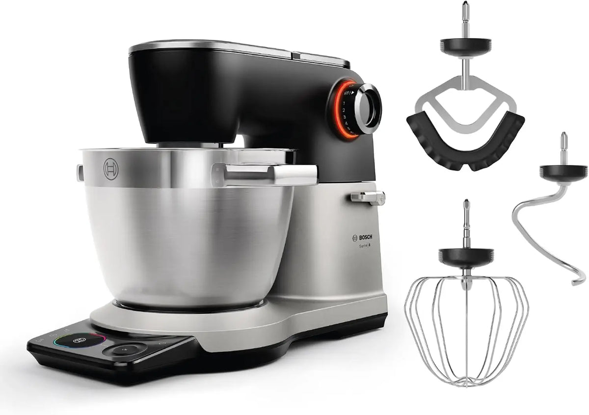 Bosch Küchenmaschine 1.800 W 6l mit Timer und Edelstahl Silber