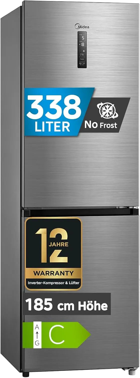 Midea Kühlschrank 338L 185cm für Haushalt und Alltag