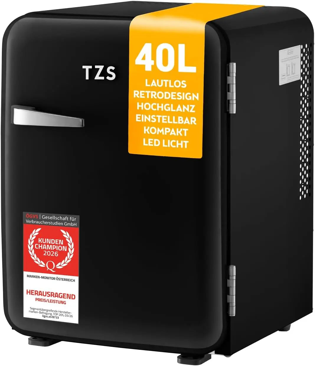 Kühlschrank 40L Schwarz für Haushalt und Alltag