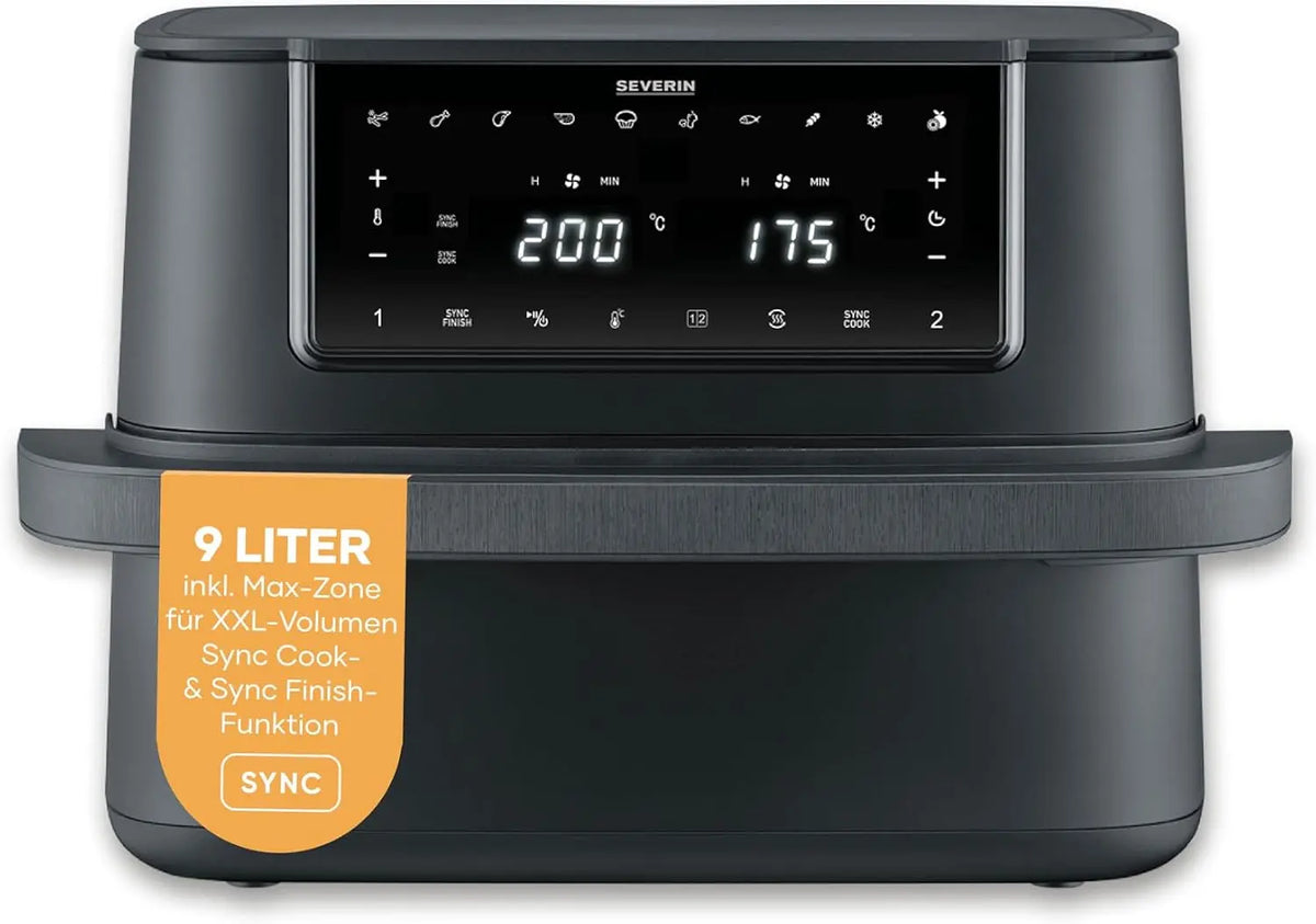 Severin Heißluftfritteuse 2600W 9L Schwarz