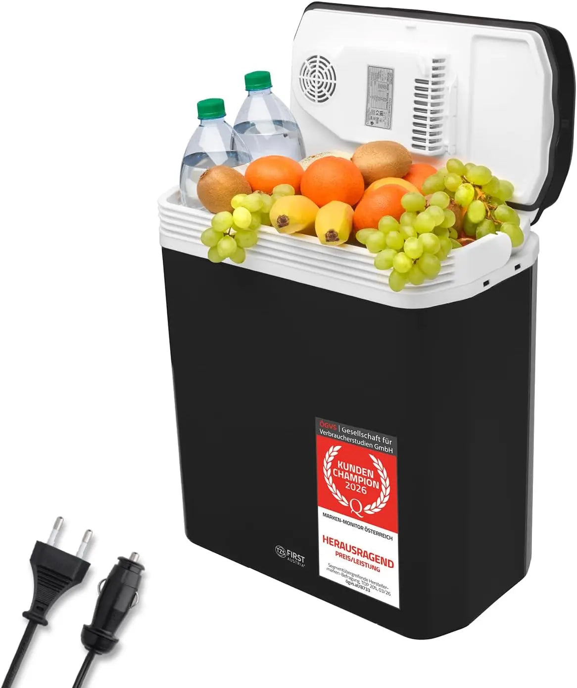 Kühlschrank 12 V 24L Schwarz für Haushalt und Alltag
