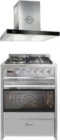 Einbau-Herd-Set 60 L 60 cm mit Edelstahl Silber