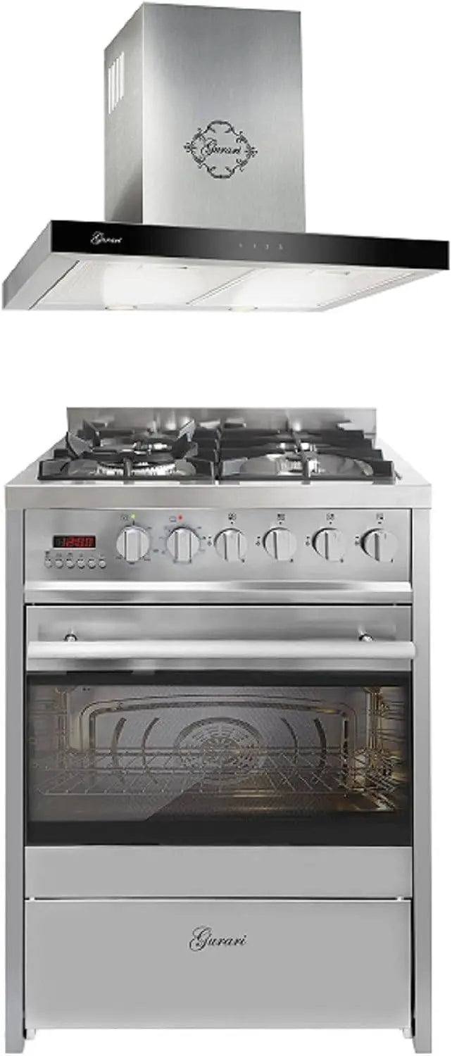 Einbau-Herd-Set 60 L 60 cm mit Edelstahl Silber