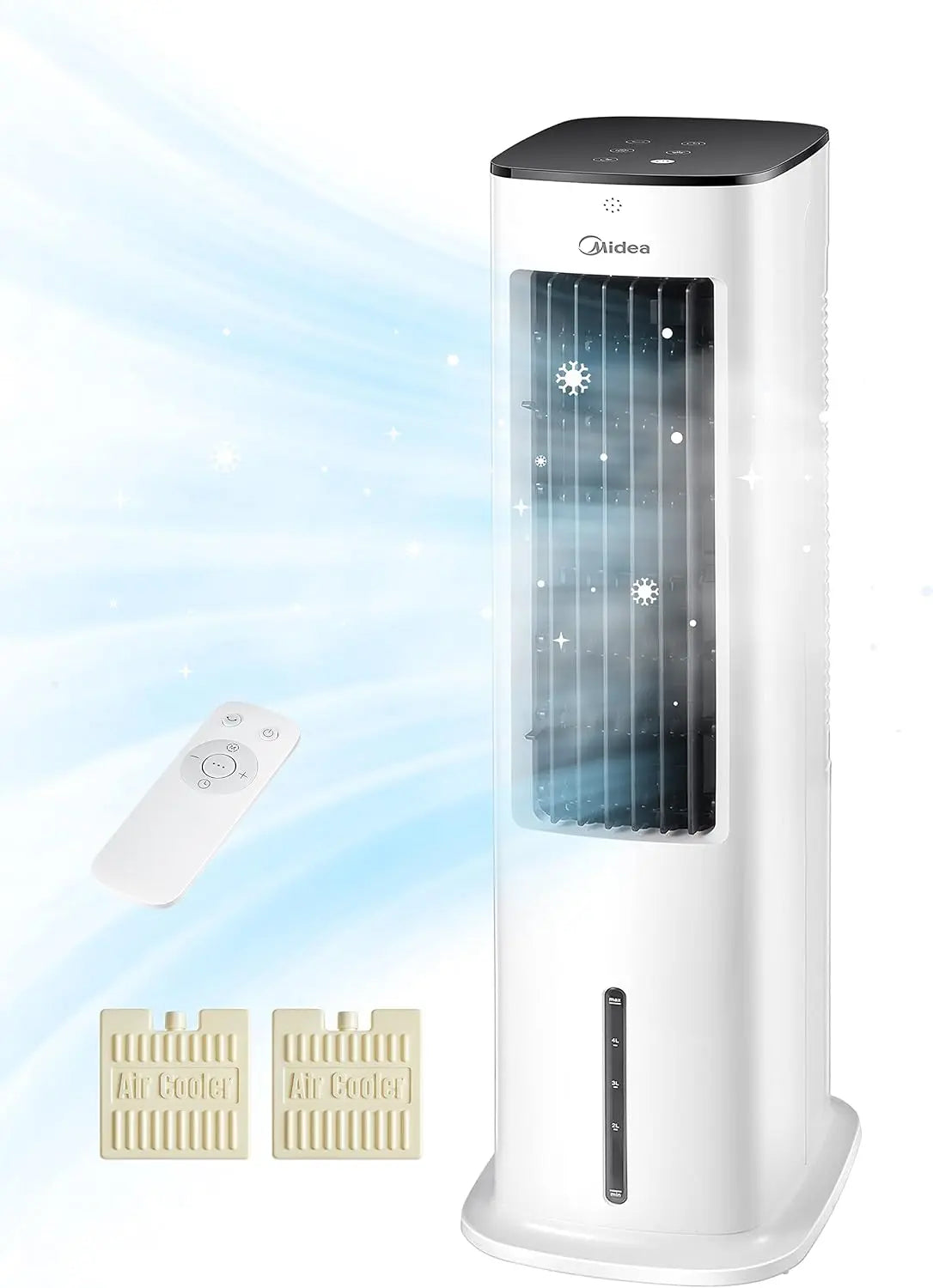 Midea Klimaanlage 55W 5L 355m mit Fernbedienung und Display Weiß