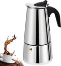 Kaffeemaschine mit Edelstahl Silber