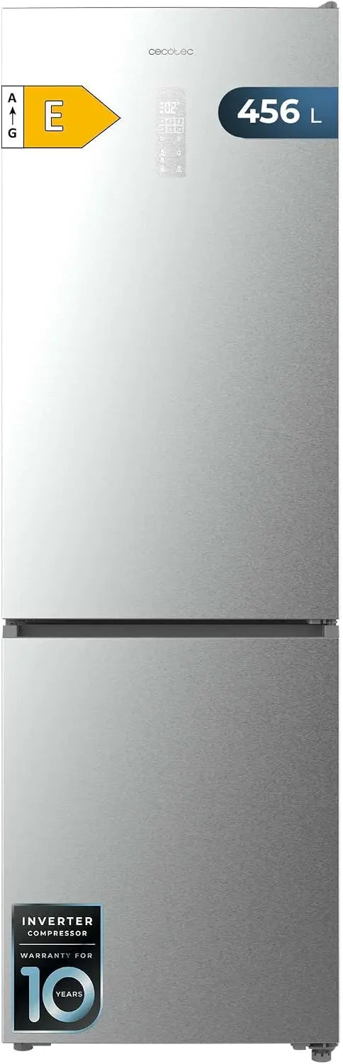 Kühlschrank 456L 201cm Silber für Haushalt und Alltag