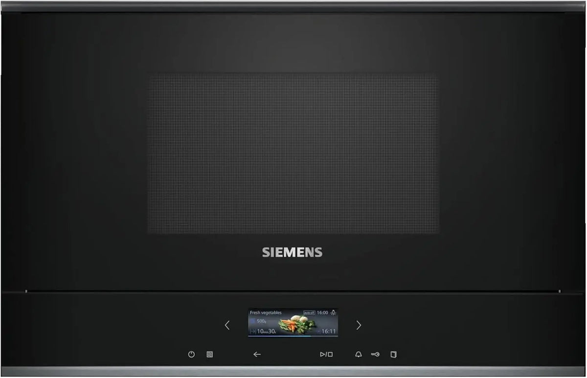 Siemens Mikrowelle BF722R1B1 38.2 cm mit Edelstahl Schwarz