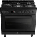 Einbau-Herd-Set 4 kW 126L 90 cm Schwarz