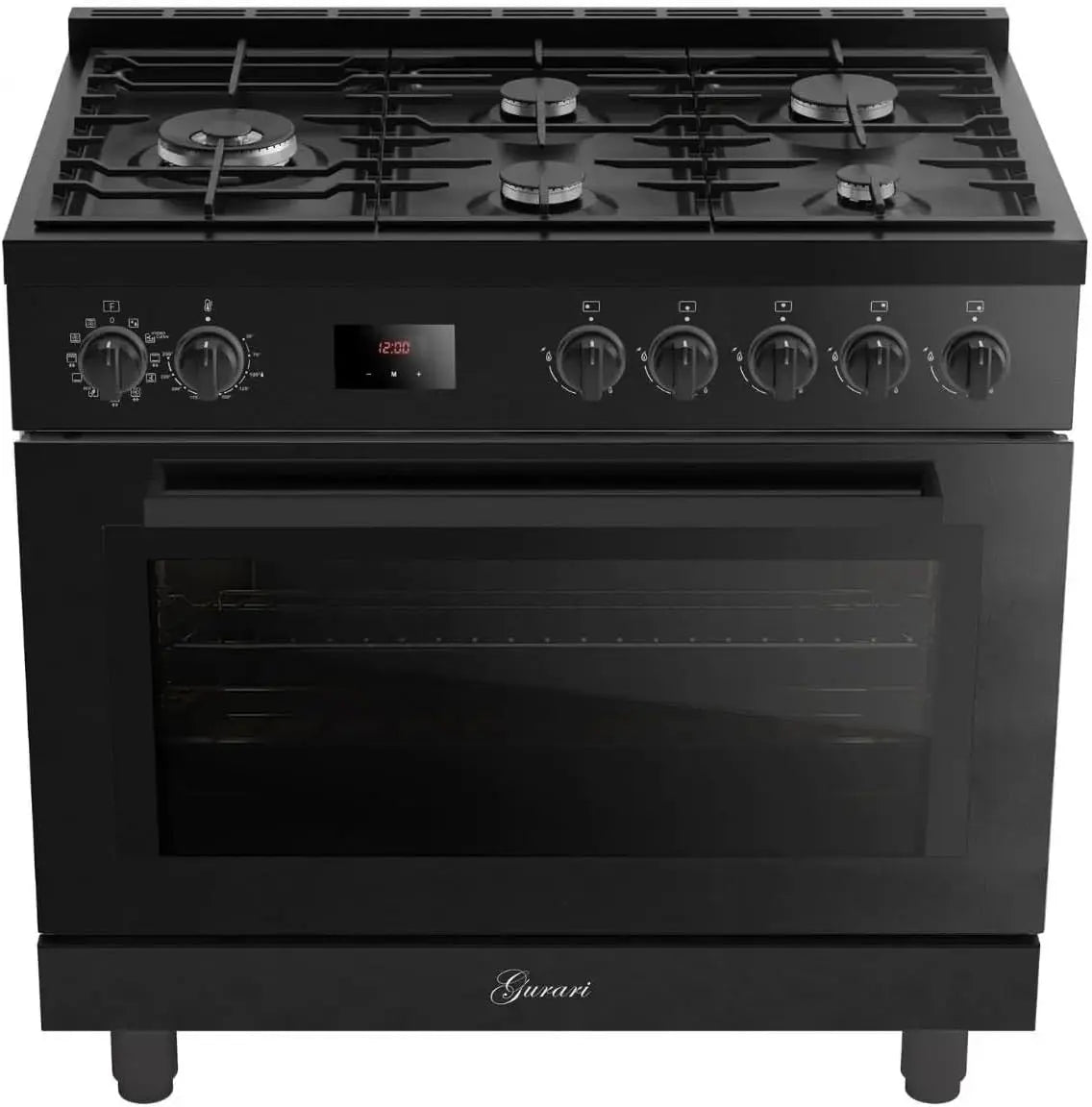 Einbau-Herd-Set 4 kW 126L 90 cm Schwarz